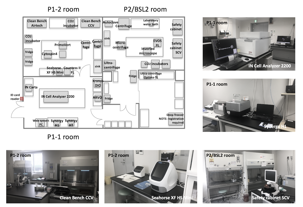 9F共同実験室の配置図